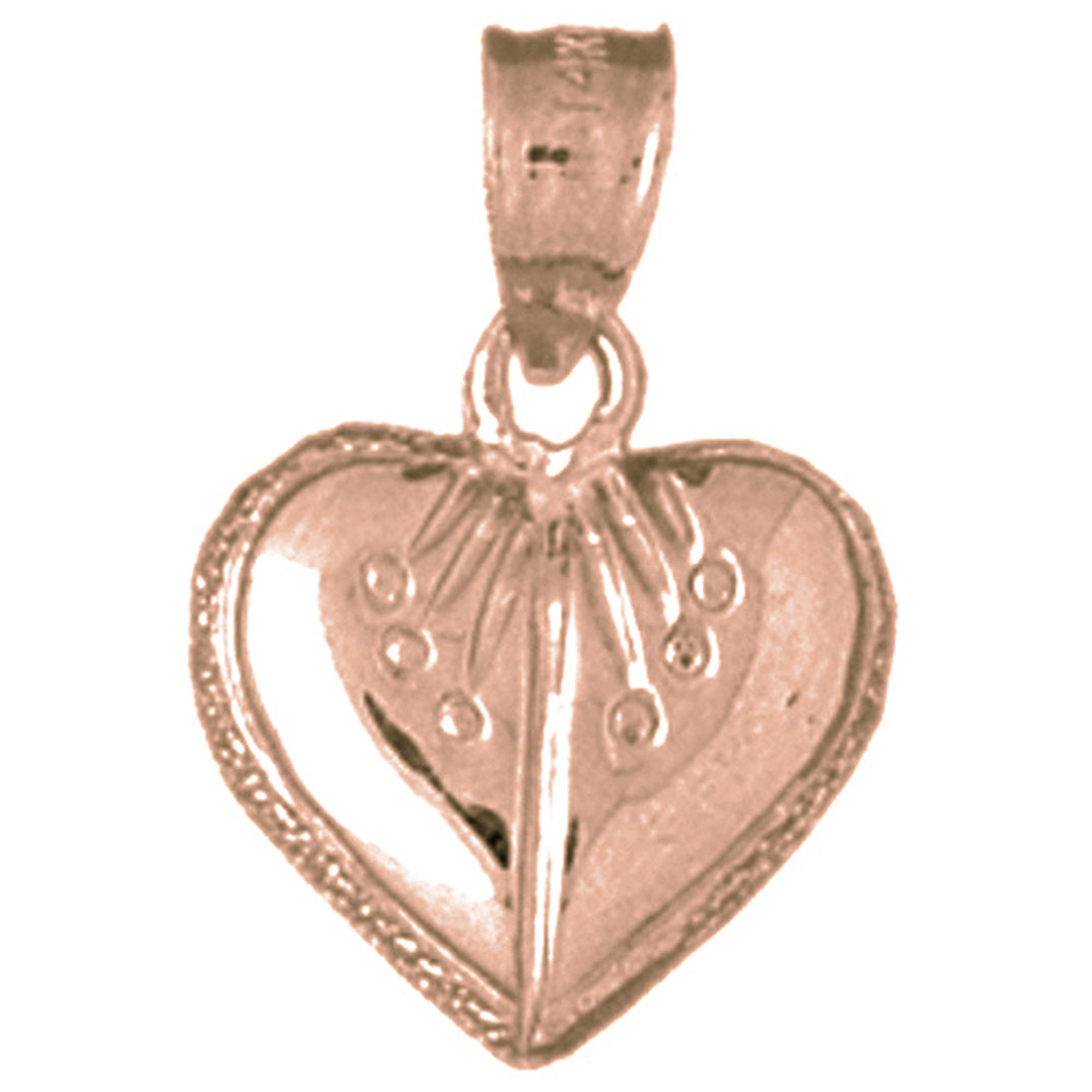 14K or 18K Gold Heart Pendant