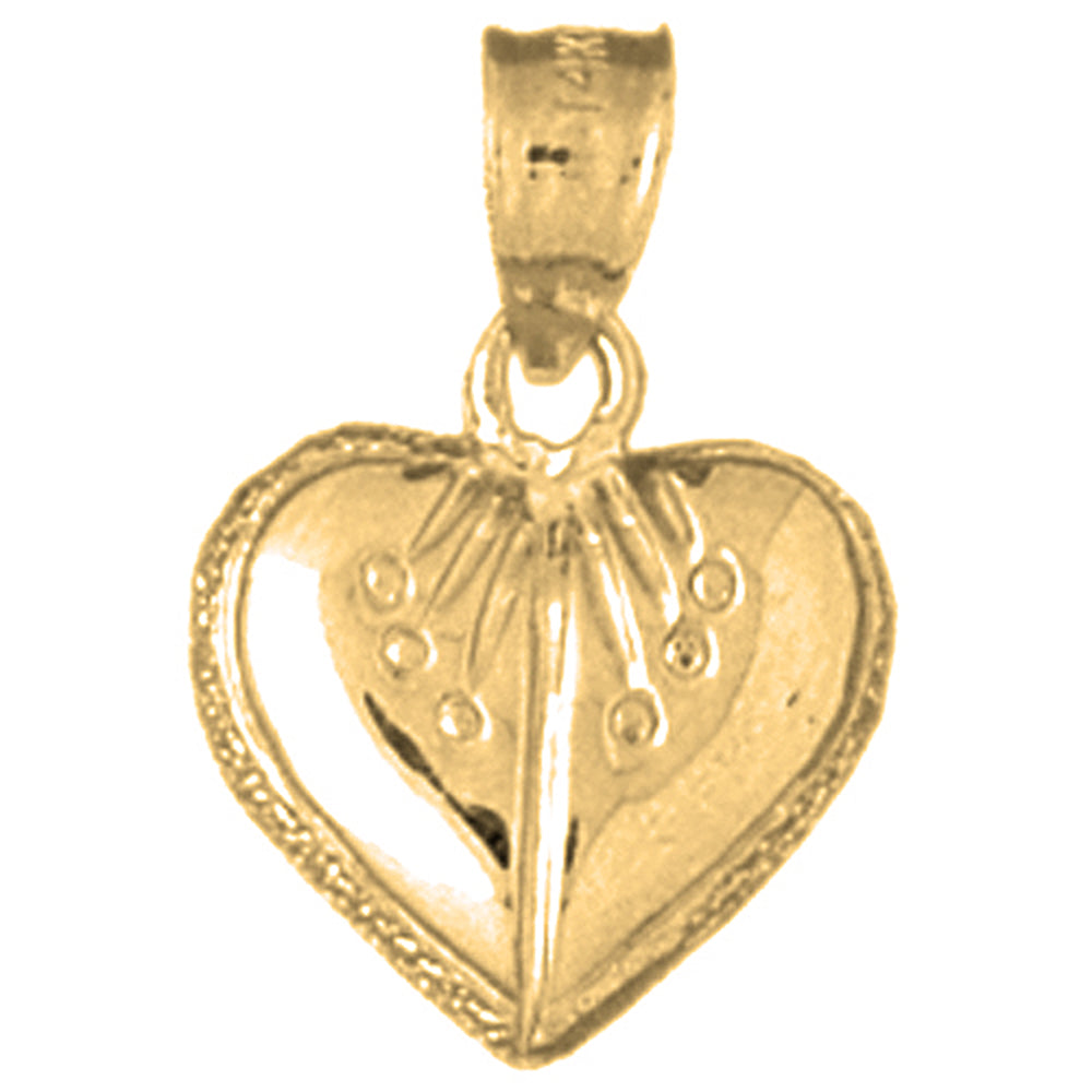 14K or 18K Gold Heart Pendant