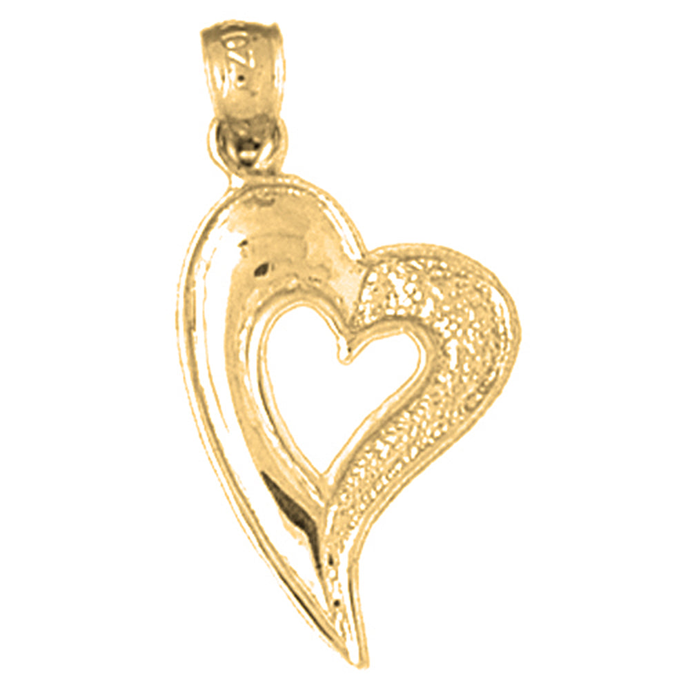 14K or 18K Gold Heart Pendant