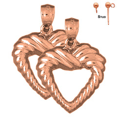 14K or 18K Gold Heart Earrings