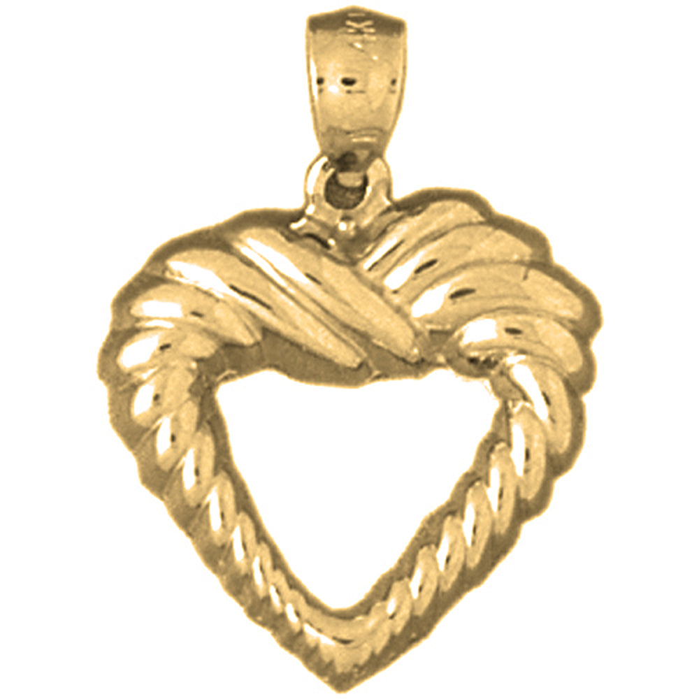 14K or 18K Gold Heart Pendant