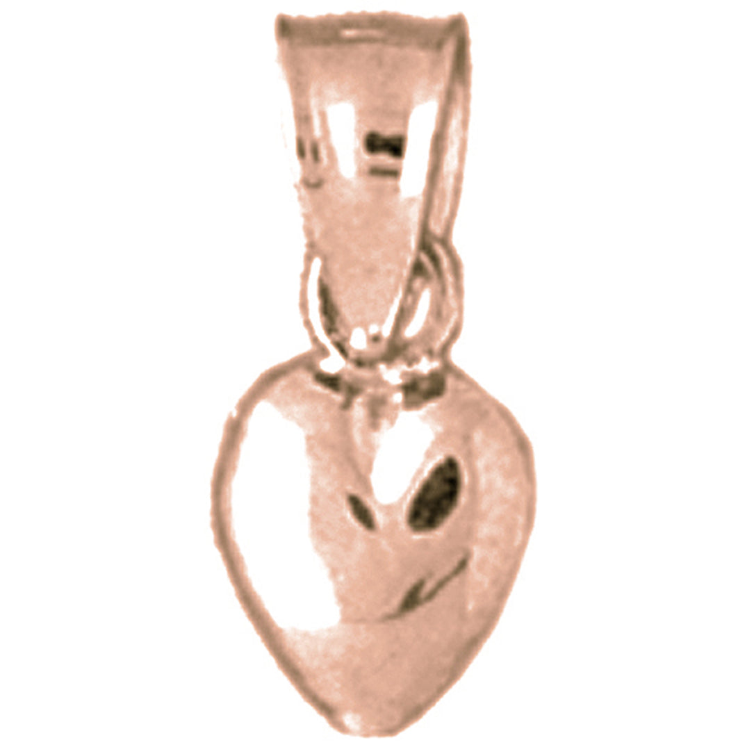 14K or 18K Gold 3D Heart Pendant