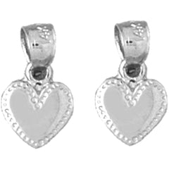 14K or 18K Gold 13mm Heart Earrings