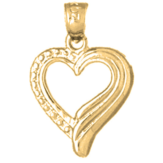 14K or 18K Gold Heart Pendant