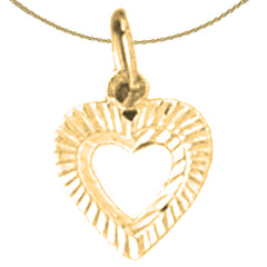 14K or 18K Gold Heart Pendant