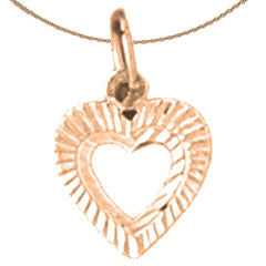 14K or 18K Gold Heart Pendant