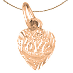 14K or 18K Gold Heart Pendant