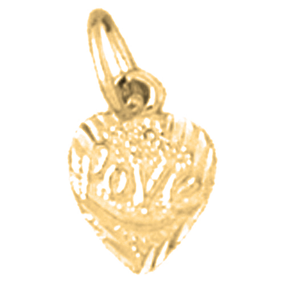 14K or 18K Gold Heart Pendant