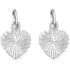 Sterling Silver 14mm Heart Earrings