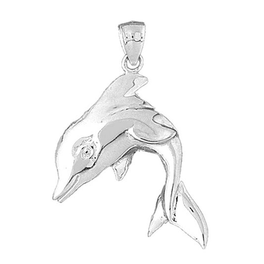 10K, 14K or 18K Gold Dolphin Pendant