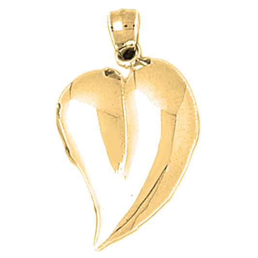 10K, 14K or 18K Gold Heart Pendant