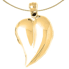 10K, 14K or 18K Gold Heart Pendant