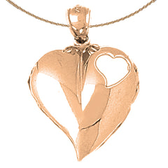 10K, 14K or 18K Gold Heart Pendant