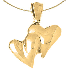 10K, 14K or 18K Gold Heart Pendant