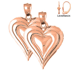 14K or 18K Gold Heart Earrings