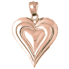 10K, 14K or 18K Gold Heart Pendant