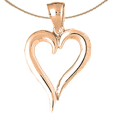 10K, 14K or 18K Gold Heart Pendant