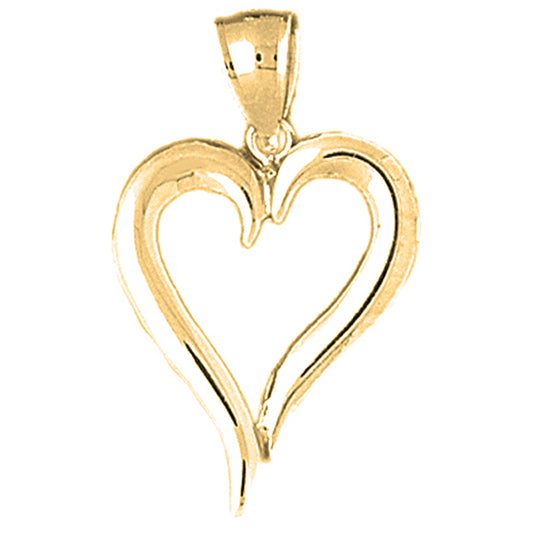 10K, 14K or 18K Gold Heart Pendant