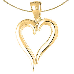 10K, 14K or 18K Gold Heart Pendant