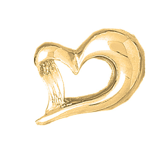 10K, 14K or 18K Gold Floating Heart Pendant