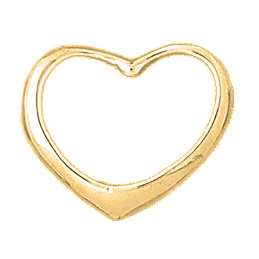 14K or 18K Gold Floating Heart Pendant