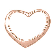 14K or 18K Gold Floating Heart Pendant