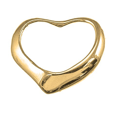 14K or 18K Gold Floating Heart Pendant