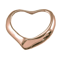 14K or 18K Gold Floating Heart Pendant