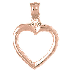 14K or 18K Gold Floating Heart Pendant