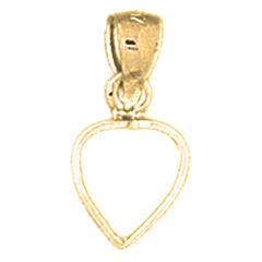 14K or 18K Gold Floating Heart Pendant