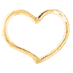 14K or 18K Gold Floating Heart Pendant