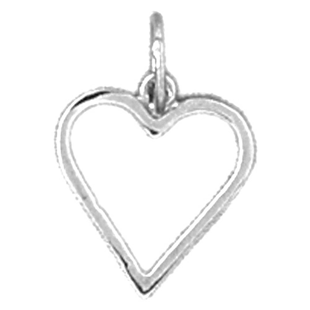 14K or 18K Gold Floating Heart Pendant