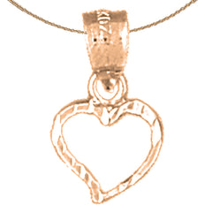 14K or 18K Gold Heart Pendant