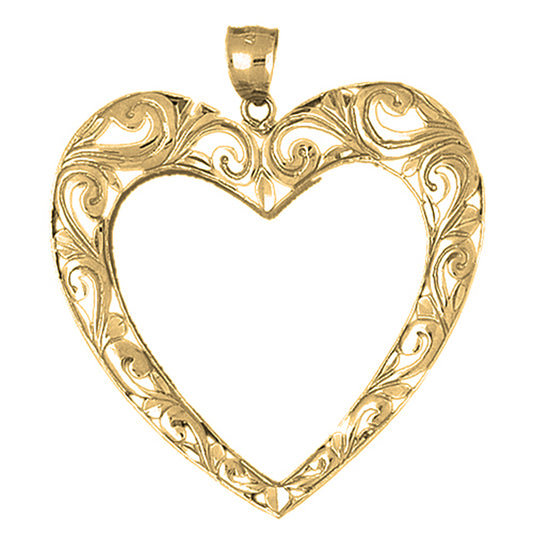 10K, 14K or 18K Gold Heart Pendant