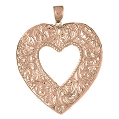 10K, 14K or 18K Gold Heart Pendant