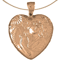 10K, 14K or 18K Gold Heart Pendant