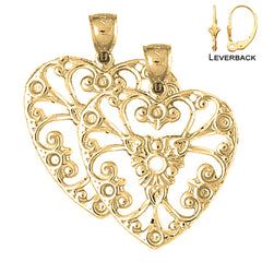 14K or 18K Gold Heart Earrings