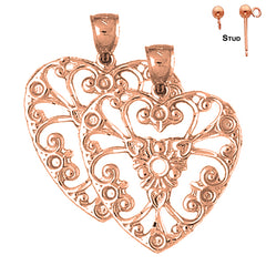 14K or 18K Gold Heart Earrings