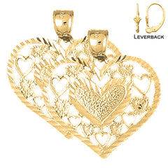 14K or 18K Gold Heart Earrings