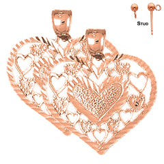 14K or 18K Gold Heart Earrings