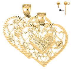 14K or 18K Gold Heart Earrings