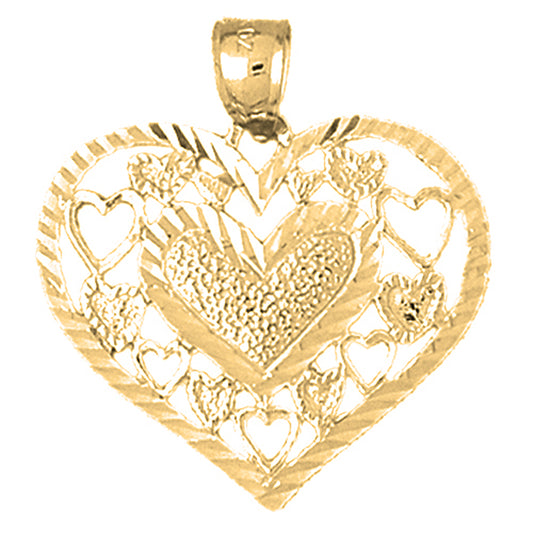 10K, 14K or 18K Gold Heart Pendant