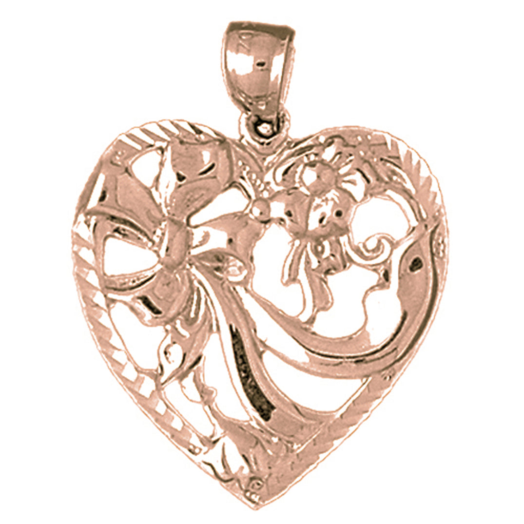 10K, 14K or 18K Gold Heart Pendant