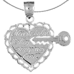 10K, 14K or 18K Gold Heart With Break Off Key Pendant