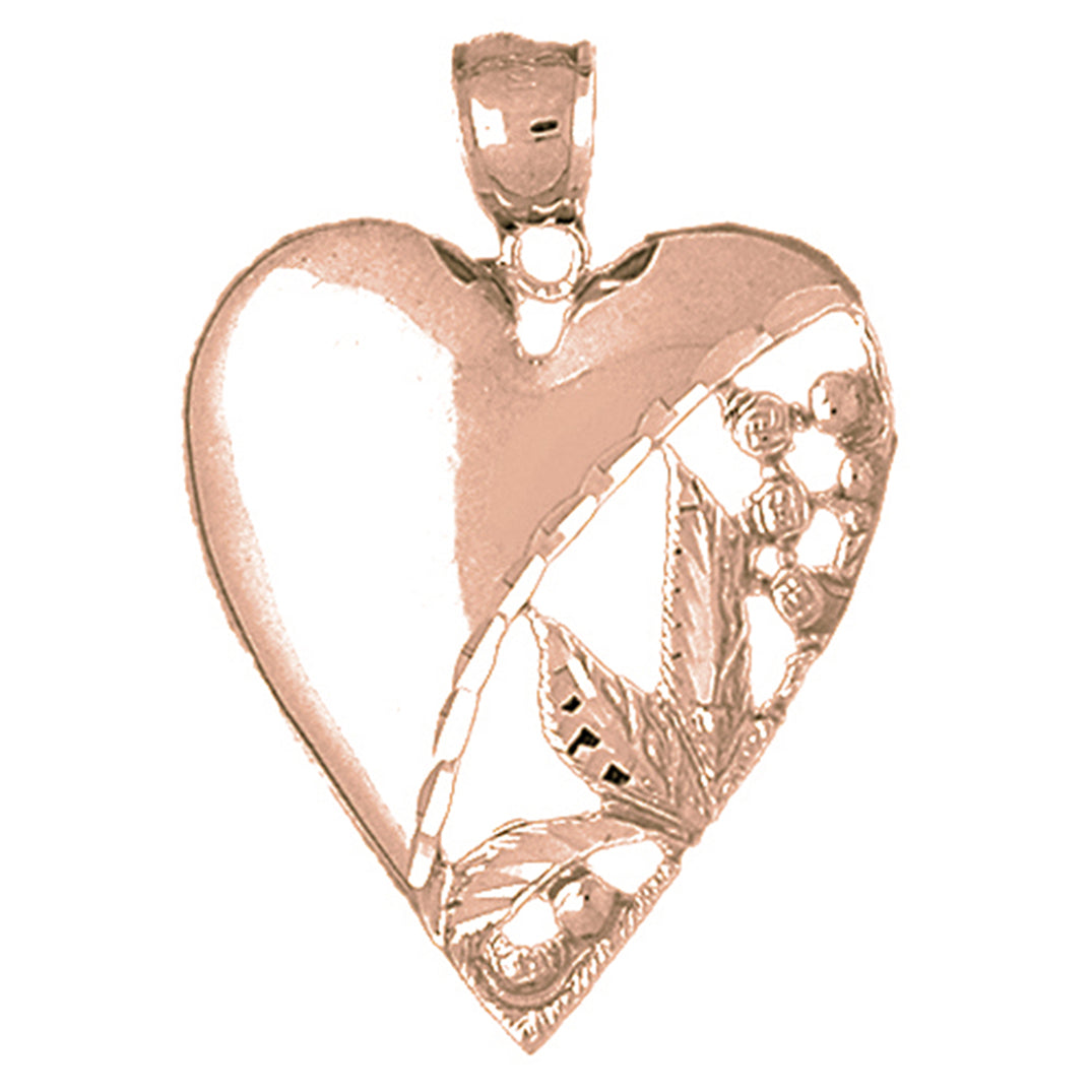 10K, 14K or 18K Gold Heart Pendant