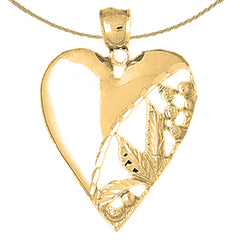 10K, 14K or 18K Gold Heart Pendant