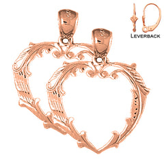 14K or 18K Gold Heart Earrings