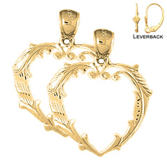 14K or 18K Gold Heart Earrings