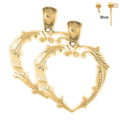 14K or 18K Gold Heart Earrings