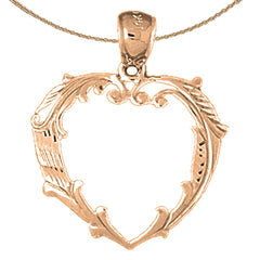 14K or 18K Gold Heart Pendant